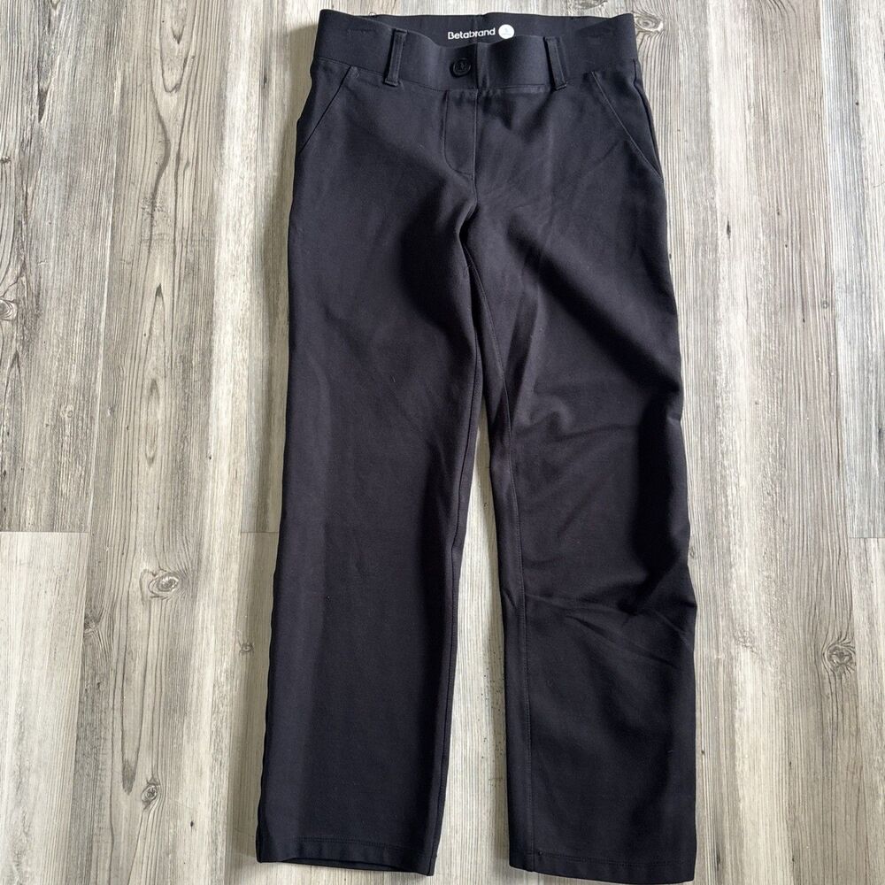 Betabrand Black Pull On Stretch Bootcut Dress Pants Yogo Athleisure small petite